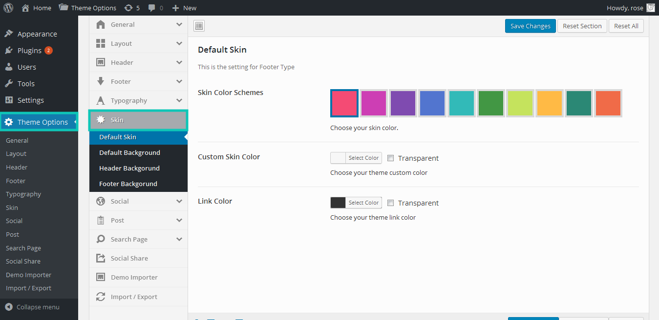 Options – Docs – Awards Blog Theme